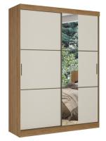 Imagem ilustrativa sobre o produto Guarda-Roupa THB Dual Face 2 Portas de Correr Almendra/Azul/Off White