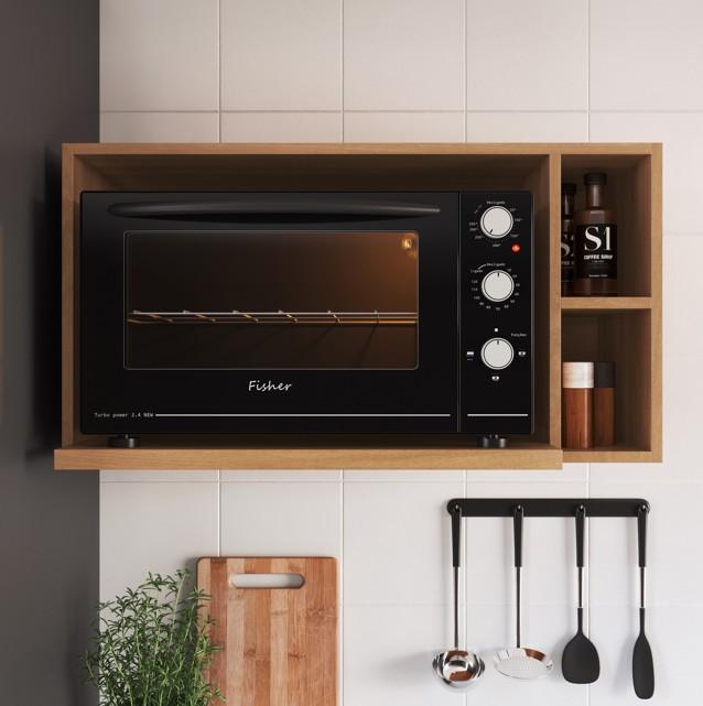 Imagem 2 do produto Armário Aéreo para 1 Forno 80 cm Delmarco Isabelli Freijó