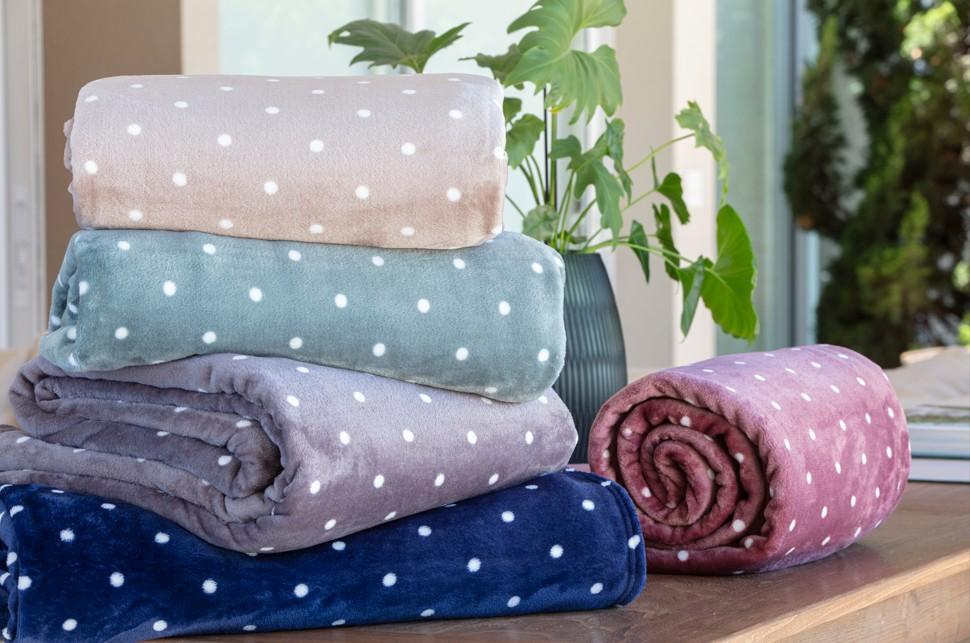 Imagem 1 do produto Cobertor Queen Corttex Flannel Poá Sortido