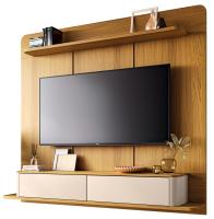 Imagem ilustrativa sobre o produto Painel para TV HB Móveis Galax Até 70″ Cinamomo/Off White