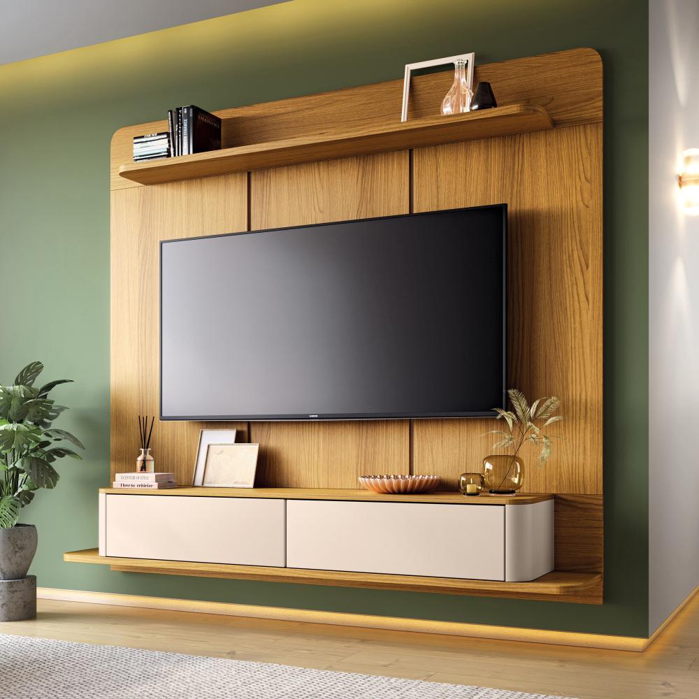 Imagem 2 do produto Painel para TV HB Móveis Galax Até 70″ Cinamomo/Off White