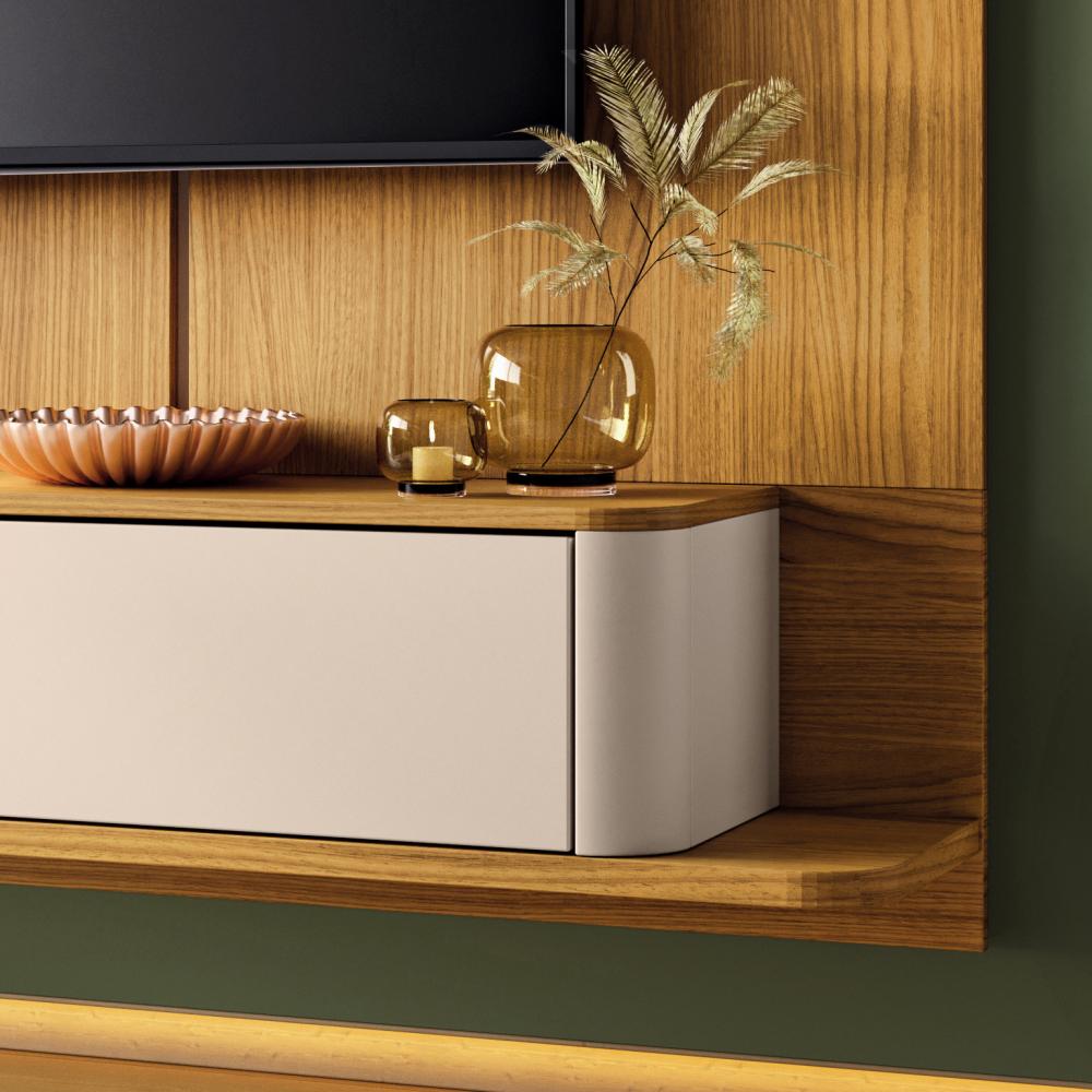 Imagem 4 do produto Painel para TV HB Móveis Galax Até 70″ Cinamomo/Off White