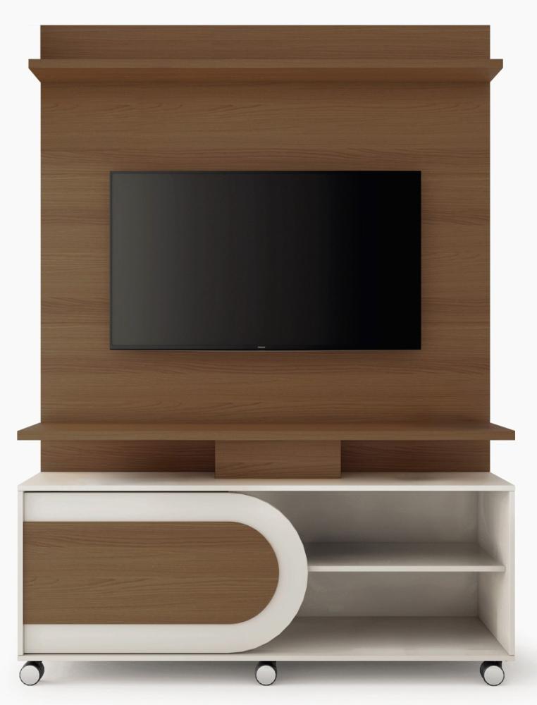 Imagem 1 do produto Estante Home HB Móveis Órbis Até 55″ Castanho/Off White