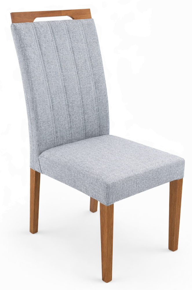 Imagem 1 do produto Conjunto 2 Cadeiras Madetal Delta Amadeirado/Cinza