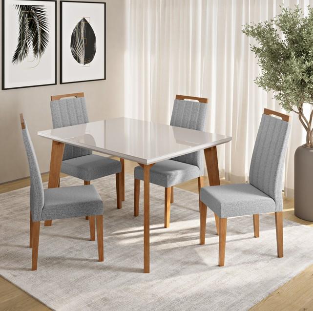 Imagem 3 do produto Conjunto 2 Cadeiras Madetal Delta Amadeirado/Cinza