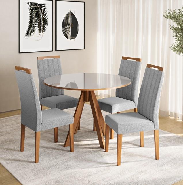 Última imagem em  miniatura do produto Conjunto 2 Cadeiras Madetal Delta Amadeirado/Cinza