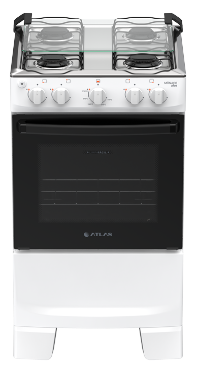 Imagem 1 do produto Fogão a Gás 4 Bocas Atlas Mônaco Plus Branco