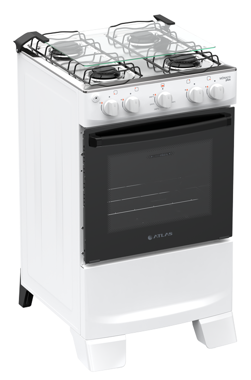 Imagem 2 do produto Fogão a Gás 4 Bocas Atlas Mônaco Plus Branco