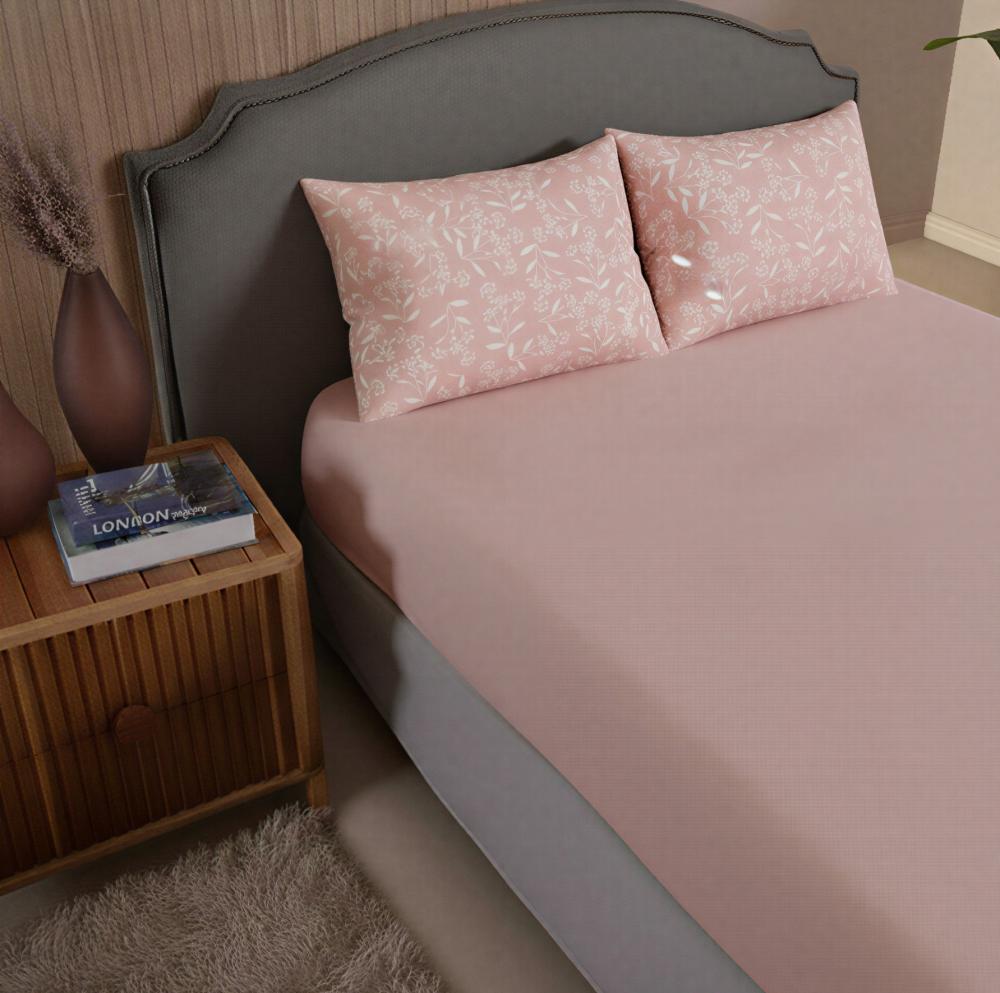 Imagem 1 do produto Jogo de Lençol Casal Seven Plush Brisas Rosa