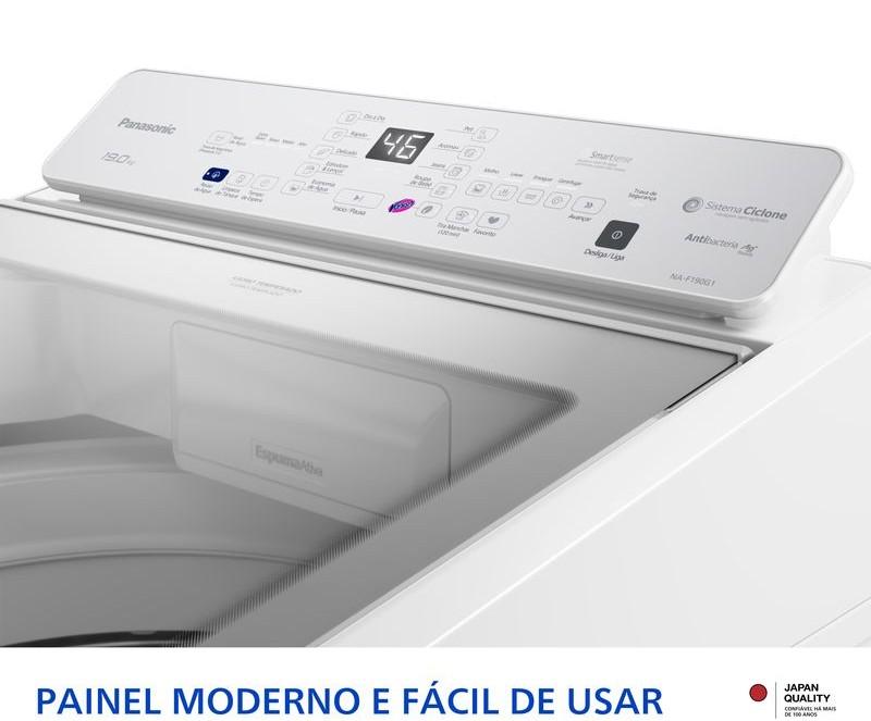Imagem 4 do produto Lavadora de Roupas Panasonic Intuitive 19kg NA-F190 Branco 110V