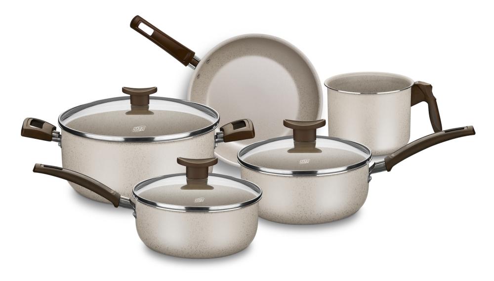 Imagem 1 do produto Conjunto de Panelas MTA Aura Antiaderente 5 Peças