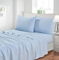 Imagem ilustrativa sobre o produto Jogo de Lençol Queen Jolitex 4 Peças Toque de Seda Azul