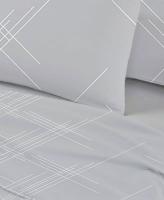 Imagem ilustrativa sobre o produto Jogo de Lençol Queen Jolitex 3 Peças Toque de Seda Riscado Cinza