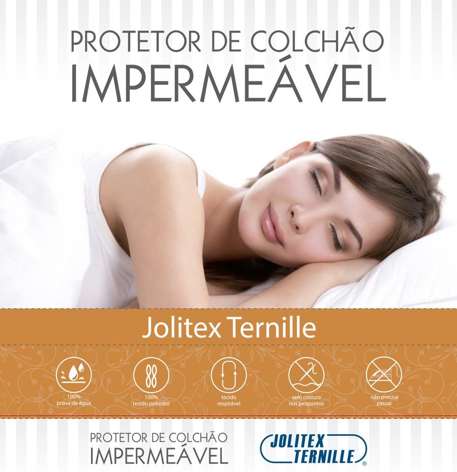 Imagem 2 do produto Proteção para Colchão Solteiro Jolitex Impermeável Matelassado Branco