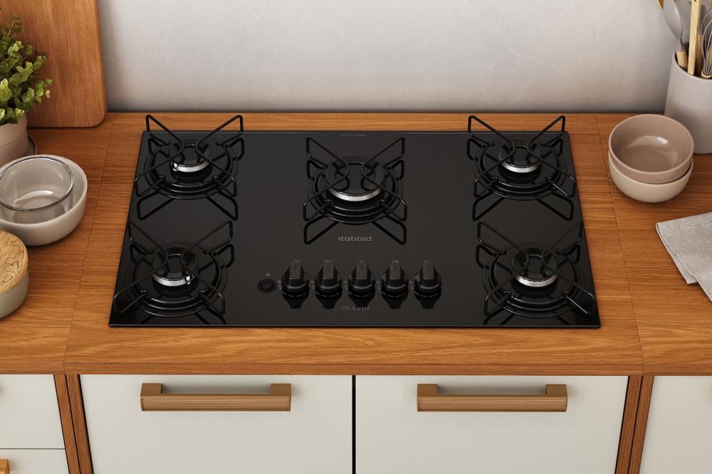 Imagem 4 do produto Cooktop Itatiaia 5 Bocas a Gás Lumi Preto