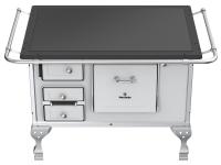 Imagem ilustrativa sobre o produto Fogão a Lenha N2 Marumby Vitrocerâmico Saída Direito 01611001 Branco