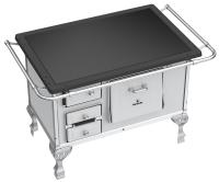 Imagem ilustrativa sobre o produto Fogão a Lenha N2 Marumby Vitrocerâmico Saída Direito 01611001 Branco