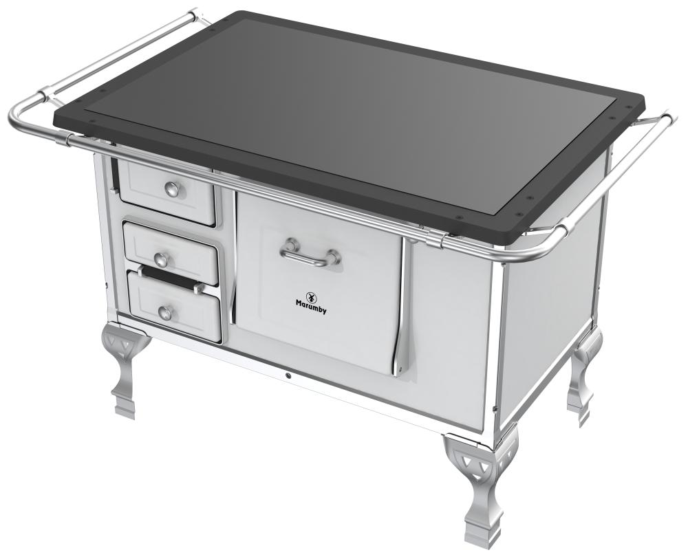 Imagem 3 do produto Fogão a Lenha N2 Marumby Vitrocerâmico Saída Direito 01611001 Branco