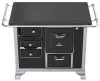 Imagem ilustrativa sobre o produto Fogão a Lenha N1 Marumby Vitrocerâmico Gabinete 01629007 Preto