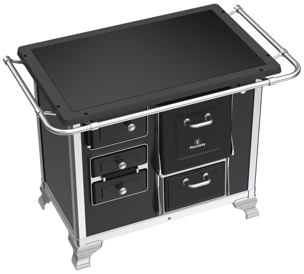 Imagem 2 do produto Fogão a Lenha N1 Marumby Vitrocerâmico Gabinete 01629007 Preto