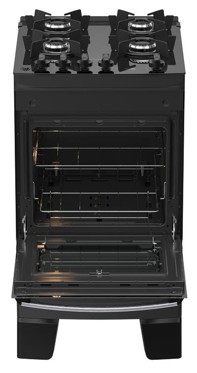 Imagem 3 do produto Fogão a Gás 4 Bocas Atlas Agile Up Glass Preto