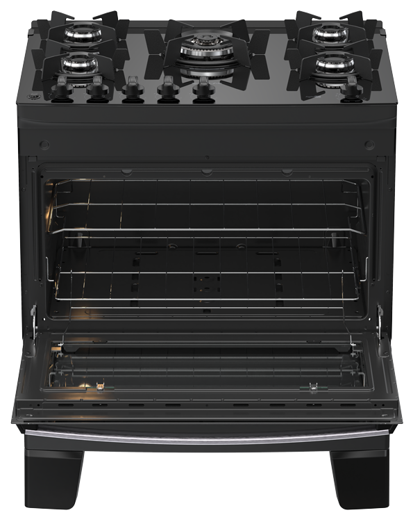 Imagem 2 do produto Fogão a Gás 5 Bocas Atlas Agile Up Glass Preto