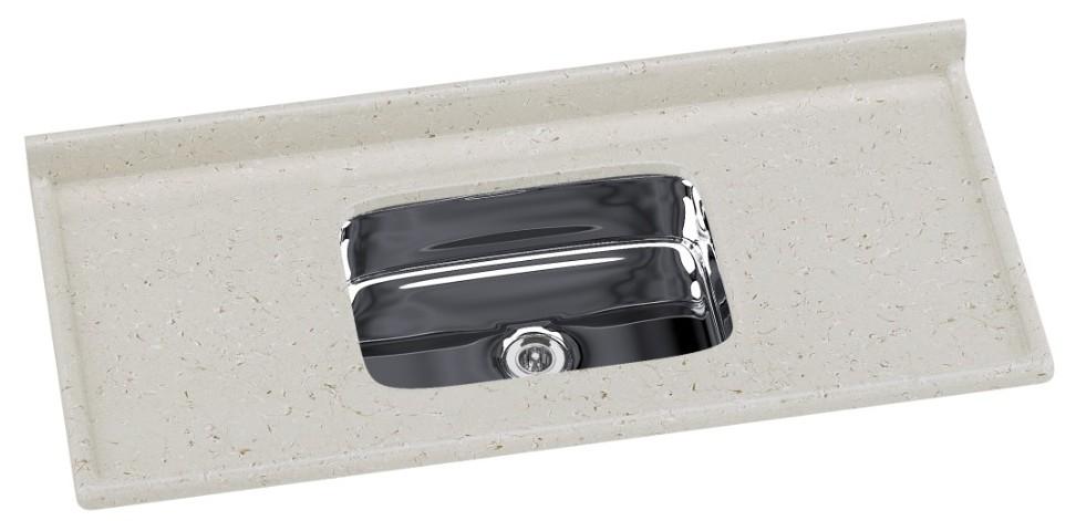 Imagem 1 do produto Pia de Cozinha Rorato Marmorite 120 cm Cuba Inox com Válvula Travertino