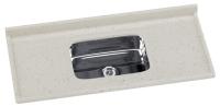 Imagem ilustrativa sobre o produto Pia de Cozinha Rorato Marmorite 120 cm Cuba Inox com Válvula Travertino