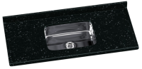 Imagem ilustrativa sobre o produto Pia de Cozinha Rorato Marmorite 120 cm Cuba Inox com Válvula Preto
