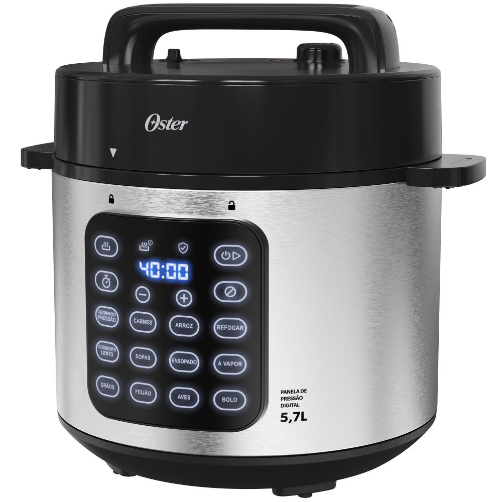 Imagem 2 do produto Panela Elétrica de Pressão Oster OPAN930 1000W 5,7 Litros Inox 220V