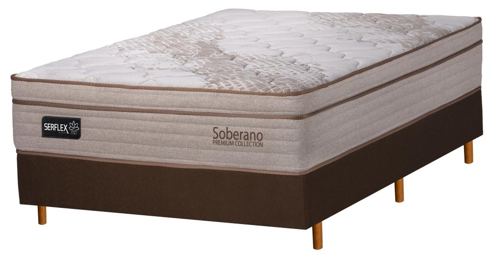 Imagem 2 do produto Colchão Casal 138 cm Molas Ensacadas Serflex Soberano Bege