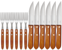 Imagem ilustrativa sobre o produto Conjunto de Talheres para Churrasco 003931 Mor 12 Peças