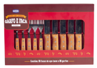 Imagem ilustrativa sobre o produto Conjunto de Talheres para Churrasco 003931 Mor 12 Peças