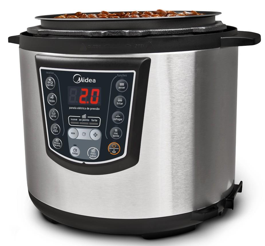 Imagem 3 do produto Panela Elétrica de Pressão Midea PPA71 1000W 6 Litros Inox 110V