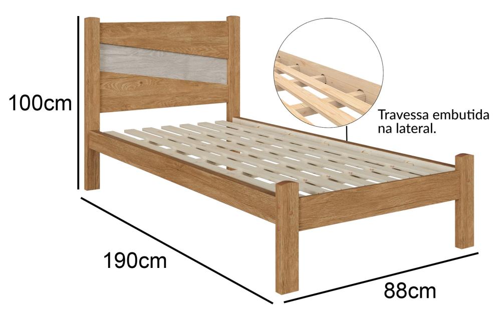Imagem 3 do produto Cama Solteiro 88 Meneghetti Janine Inovata/Teka