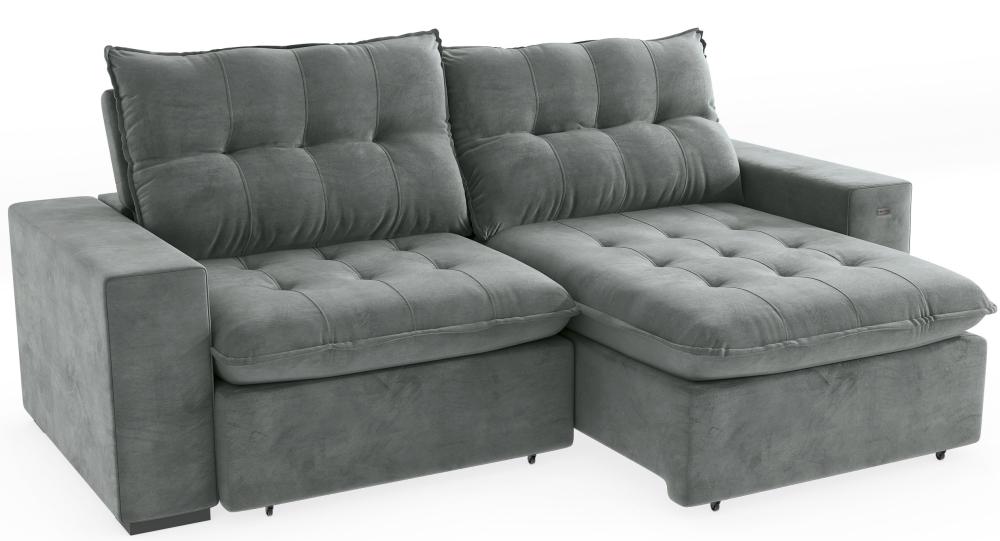 Imagem 2 do produto Sofá Retrátil 4 lugares Kappesberg Coliseu Titanio