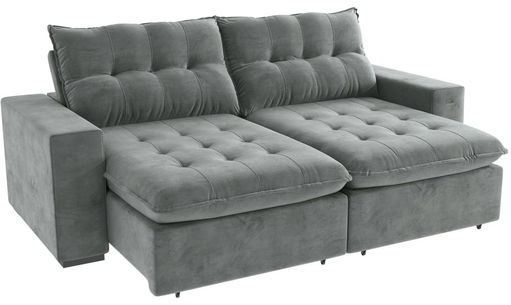Imagem 3 do produto Sofá Retrátil 4 lugares Kappesberg Coliseu Titanio