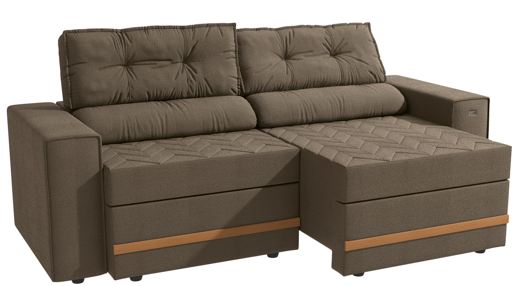 Imagem 2 do produto Sofá Retrátil 4 lugares Kappesberg Roma Bege
