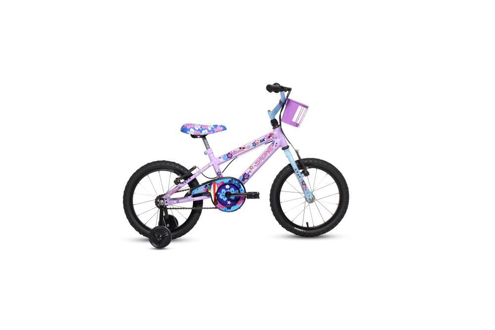 Imagem 1 do produto Bicicleta Aro 16 Stone Bikes Stitch Lilás/Azul