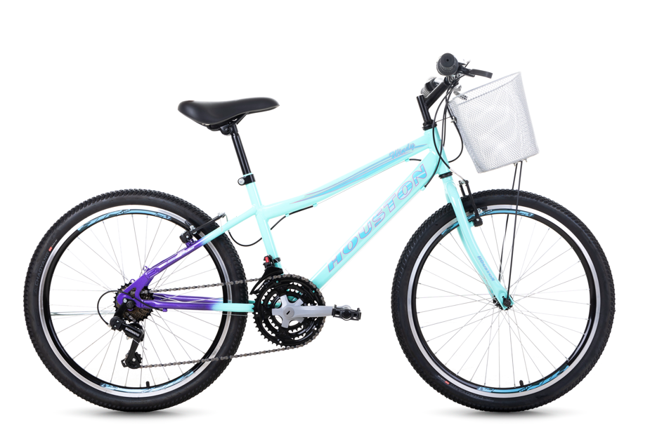 Imagem 2 do produto Bicicleta Aro 24 Houston Verde/Roxo