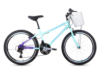 Imagem ilustrativa sobre o produto Bicicleta Aro 24 Houston Verde/Roxo