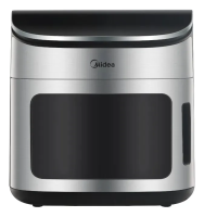 Imagem ilustrativa sobre o produto Fritadeira Elétrica Midea Oven Air Fryer 12 Litros Preto/Inox 220V