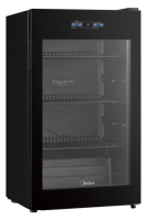 Imagem ilustrativa sobre o produto Cervejeira Midea Frost Free 82L 1 Porta Preta Bivolt