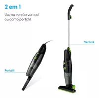 Imagem ilustrativa sobre o produto Aspirador de Pó Vertical Elgin Power Clean 1500W 110V