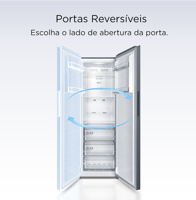 Imagem 3 do produto Freezer Vertical 1 Porta Midea MDRU427FFA463 312 Litros Inverter Inox Bivolt