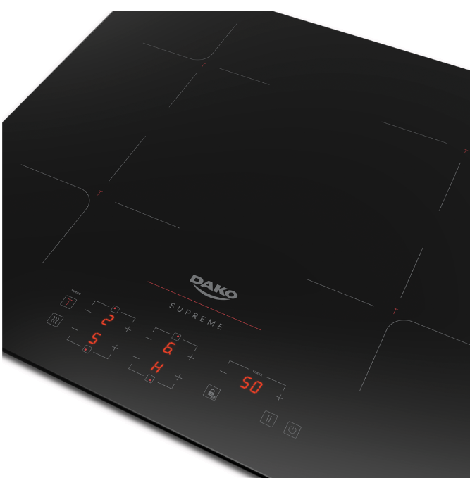 Imagem 3 do produto Cooktop de Indução Dako 4 Bocas Preto