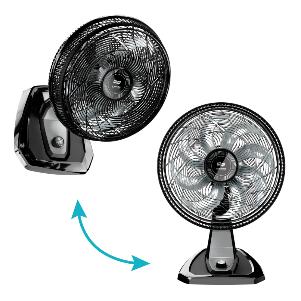 Imagem 3 do produto Ventilador de Mesa e Parede Wap 50cm Flow Turbo 180W Preto 220V